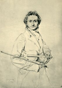 Paganini, Roma, 1819, 1943. av Jean Auguste Dominique Ingres