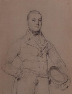 Portrett av admiral Sir Fleetwood Broughton Reynolds Pellew (1789-1861) av Jean Auguste Dominique Ingres