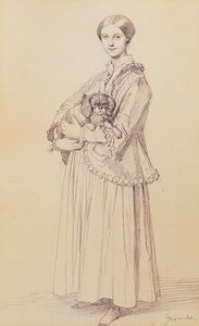 Portrett av Mademoiselle Marie Reiset, senere Vicomtesse Adolphe-Louis-Edgar de Segur-Lamoignon, 1850 av Jean Auguste Dominique Ingres
