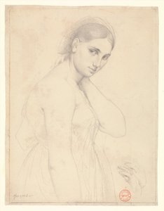 Studie til «Rafael og Fornarina» (?) av Jean Auguste Dominique Ingres