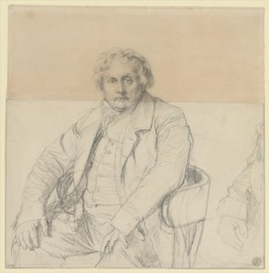 Studie til portrettet av Louis-François Bertin (1766-1841) av Jean Auguste Dominique Ingres
