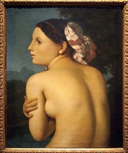 Badegjesten. Maleri av Jean Auguste Dominique Ingres (1780-1867), Olje på lerret av Jean Auguste Dominique Ingres