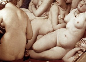 Det tyrkiske badet, detalj (1862, olje på tre) av Jean Auguste Dominique Ingres