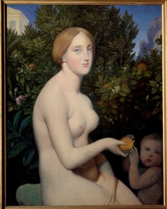Venus a Paphos, portrett av Madame Balay (1833 - 1901). Maleri av Jean Auguste Dominique Ingres (1780-1867), maleri fullført av Alexandre Desgoffe (1805-1882) av Jean Auguste Dominique Ingres