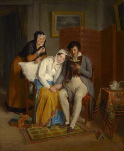 Reading to the Convalescent, ca. 1827 av Jean Augustin Franquelin