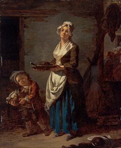 En kjøkkenhjelp og en kokepike av Jean Baptiste (1728 1806) Charpentier