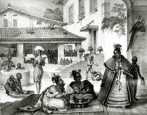 Interiør i et Cigganos-hus, fra «Pittoresk og historisk reise til Brasil»