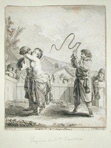 Bønn fra Madame Lapoutkine, gravert av Jean Baptiste Tilliard (gravering) av Jean Baptiste (after) Le Prince