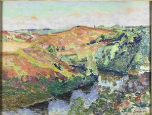 Landskap i Crozant av Jean Baptiste Armand Guillaumin