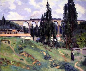 Viadukten ved Val-Fleury, Meudon (Hauts-de-Seine) av Jean Baptiste Armand Guillaumin