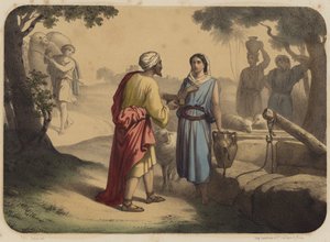 Eliezer og Rebecca av Jean Baptiste Auguste Leloir