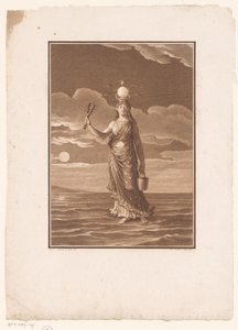 Isis, gudinnen til tusen navn, eller naturen personifisert La Déesse Myrionime, Isis, eller Nature Personifiée av Jean Baptiste Blaise Simonet