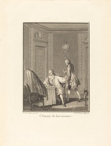 Elskeren av seg selv av Jean Baptiste Blaise Simonet after Jean Michel Moreau