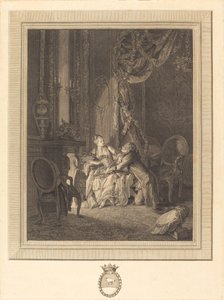 Faren for tete-a-tete av Jean Baptiste Blaise Simonet after Pierre Antoine Baudouin
