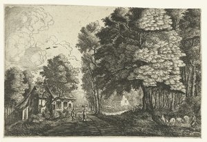 Gjeter i en skogkant av Jean Baptiste Bonnecroy