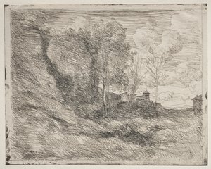 En souvenir fra Ostia av Jean Baptiste Camille Corot