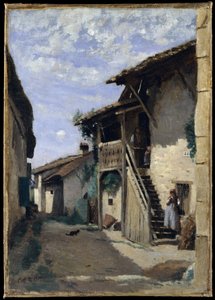 En landsbygate, Dardagny av Jean Baptiste Camille Corot