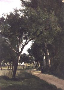 Avenue in the Woods, nær Chaville, ca. 1824 av Jean Baptiste Camille Corot