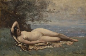 Bacchante ved havet, 1865. av Jean Baptiste Camille Corot