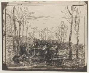 Frokost i en Glade av Jean Baptiste Camille Corot