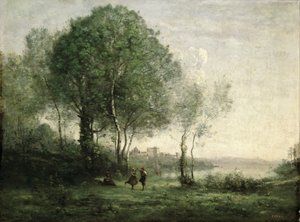 Castel Gandolfo, dansende tyrolske gjetere av Jean-Baptiste-Camille Corot