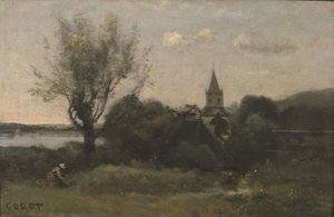 Ennery nær Auvers av Jean Baptiste Camille Corot
