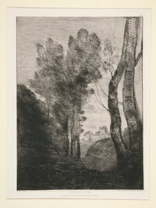 Environs de Rome (nær Roma) av Jean Baptiste Camille Corot