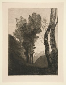 Environs de Rome (nær Roma) av Jean-Baptiste-Camille Corot