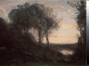 Kveld, ca. 1860 (Olje på lerret)