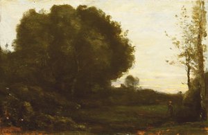 Kveld i dalen av Jean Baptiste Camille Corot
