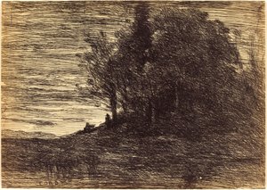 Eremittskogen Eremittskog, 1858. av Jean Baptiste Camille Corot