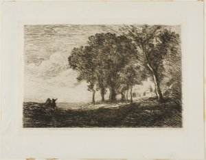 Italiensk landskap av Jean-Baptiste-Camille Corot