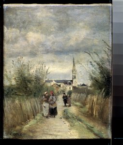 Der Weg zur Kirche in Argenteuil von Jean-Baptiste-Camille Corot