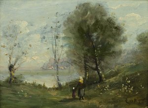 Landskap av Jean Baptiste Camille Corot