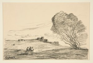 Le Fort d?tach? (Det ytre fortet) av Jean Baptiste Camille Corot