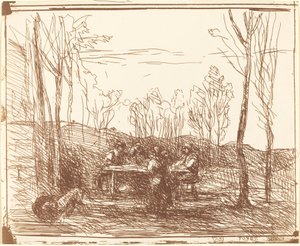 Lunsj i en lysning av Jean Baptiste Camille Corot