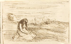 Maria Magdalena i meditasjon (Madeleine en meditasjon) av Jean Baptiste Camille Corot