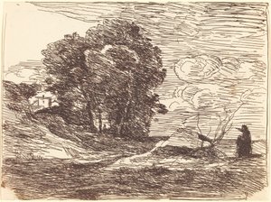Dikterens bolig av Jean Baptiste Camille Corot