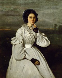 Portrett av Claire Sennegon av Jean Baptiste Camille Corot