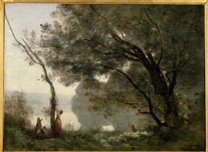 Minne om Mortefontaine. Maleri av Camille Corot (1796-1875) av Jean Baptiste Camille Corot