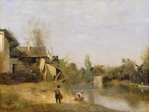 Flussufer bei Mery sur Seine, Aube, ca. 1870