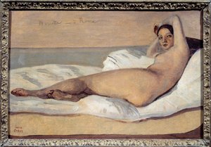 Romersk odalisque: Marietta. Maleri av Camille Corot (1796-1875) av Jean Baptiste Camille Corot