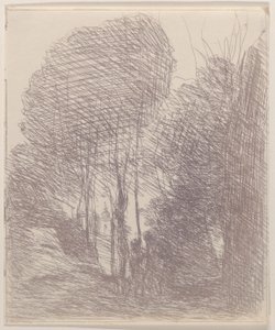 Suvenir fra Villa Pamphili, 1871. av Jean Baptiste Camille Corot