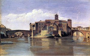 Øya San Bartolomeo av Jean Baptiste Camille Corot