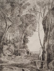 Den lille hyrden av Jean Baptiste Camille Corot