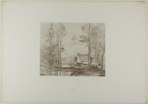 The Mill at Cuincy, nær Douai av Jean Baptiste Camille Corot