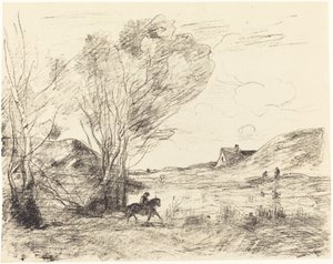 Rytteren i sivet av Jean Baptiste Camille Corot