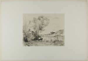 Rytteren i sivet av Jean Baptiste Camille Corot