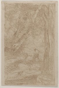 Vedhoggeren til Rembrandt Le Bucheron de Rembrandt, mai 1853. av Jean Baptiste Camille Corot