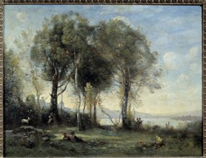 Geitene til Castel Gondolfo. Maleri av Camille Corot (1796-1875)